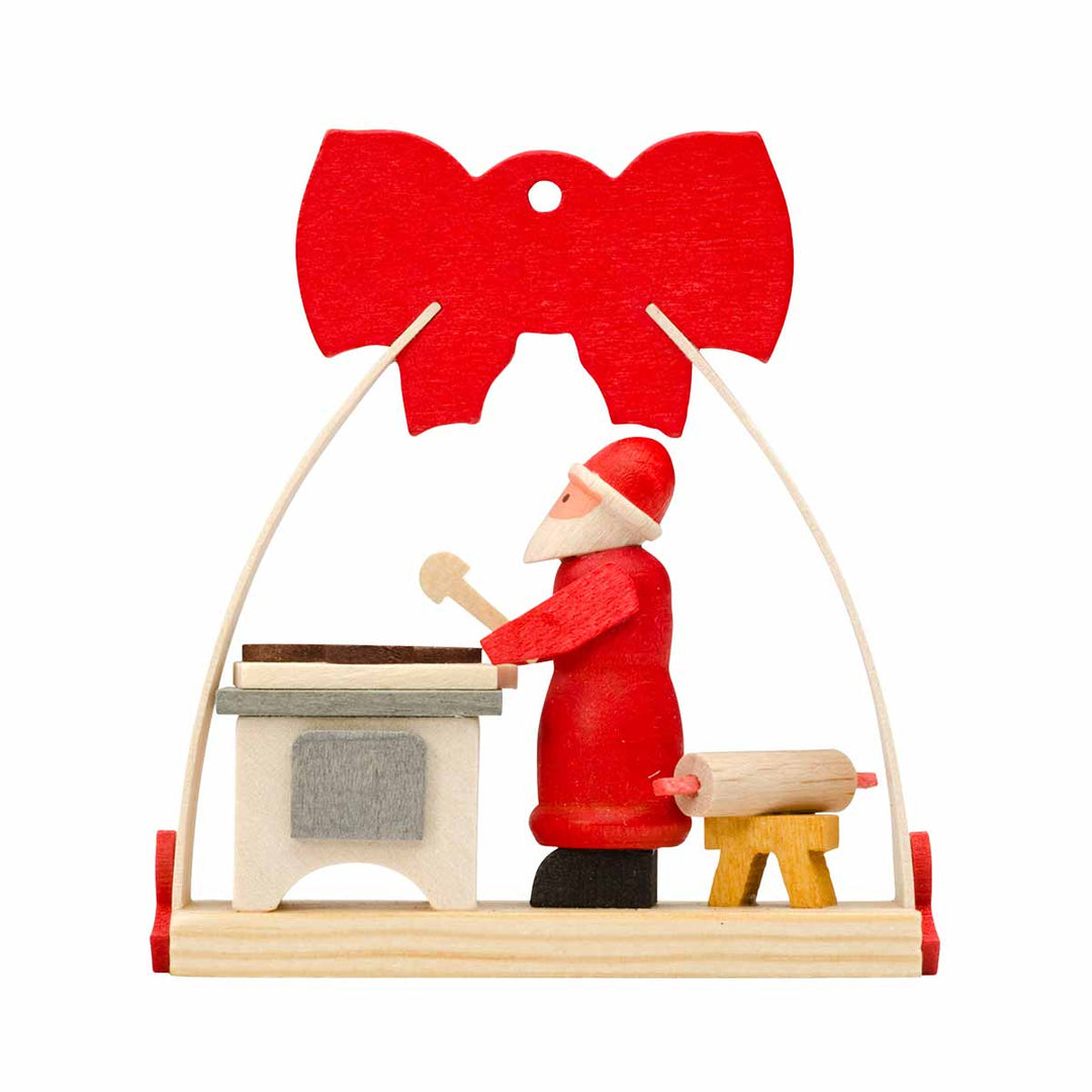 Christmas Tree Ornament - Santa Claus Arch with Bow