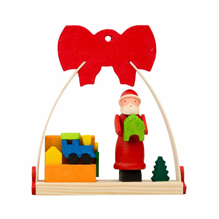 Christmas Tree Ornament - Santa Claus Arch with Bow