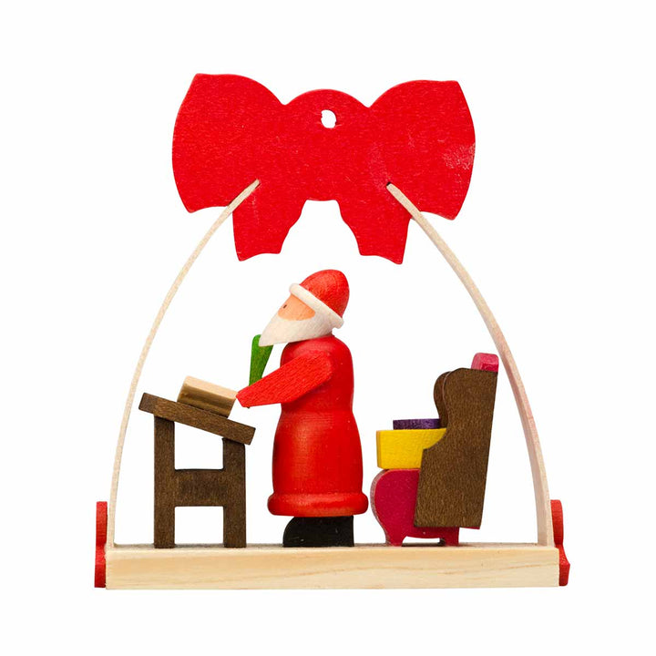 Christmas Tree Ornament - Santa Claus Arch with Bow