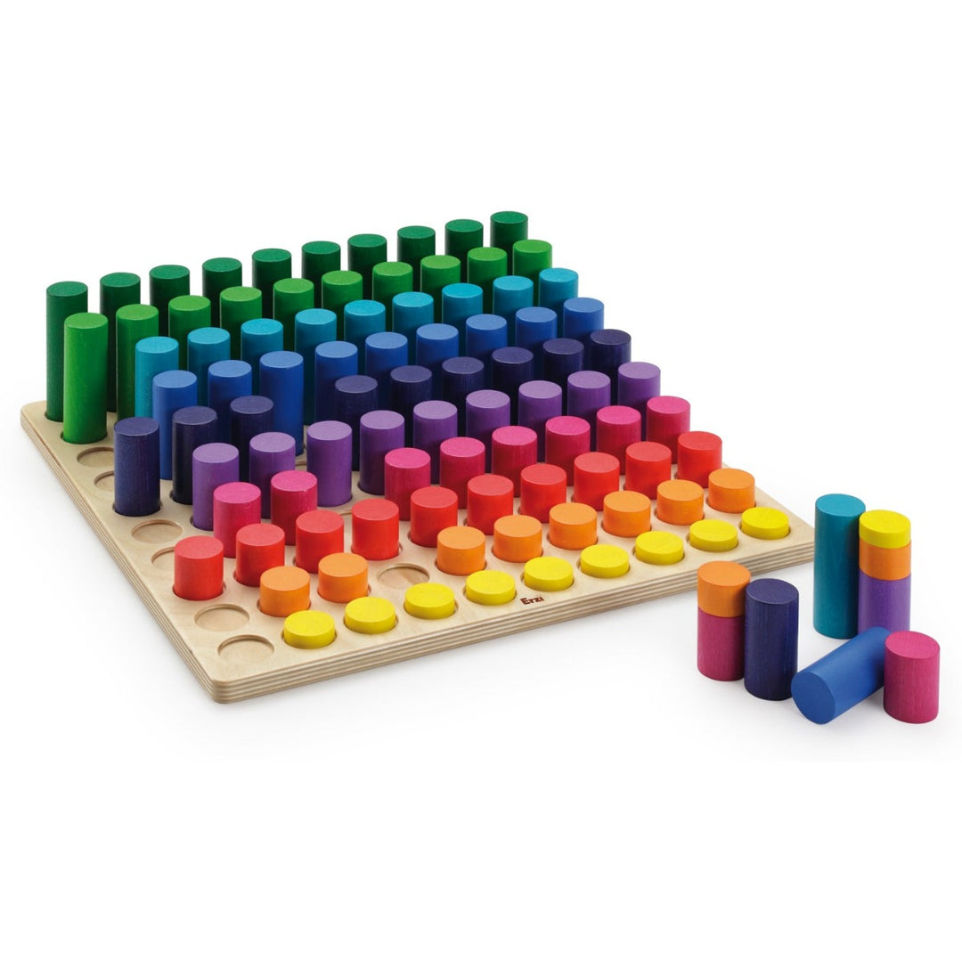 Erzi Large Stepped Counting Cylinders Wooden Toy for Children