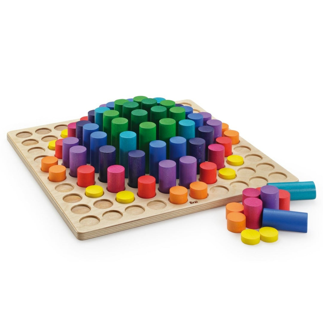 Erzi Large Stepped Counting Cylinders Wooden Toy for Children