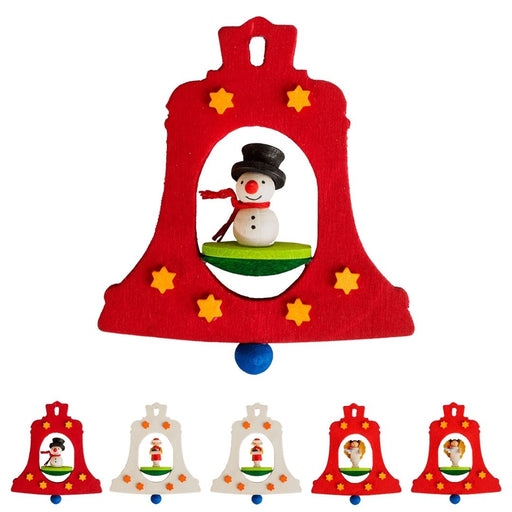42400 Graupner Christmas Tree Ornament Bell with Miniature Figures Set of 6 pieces
