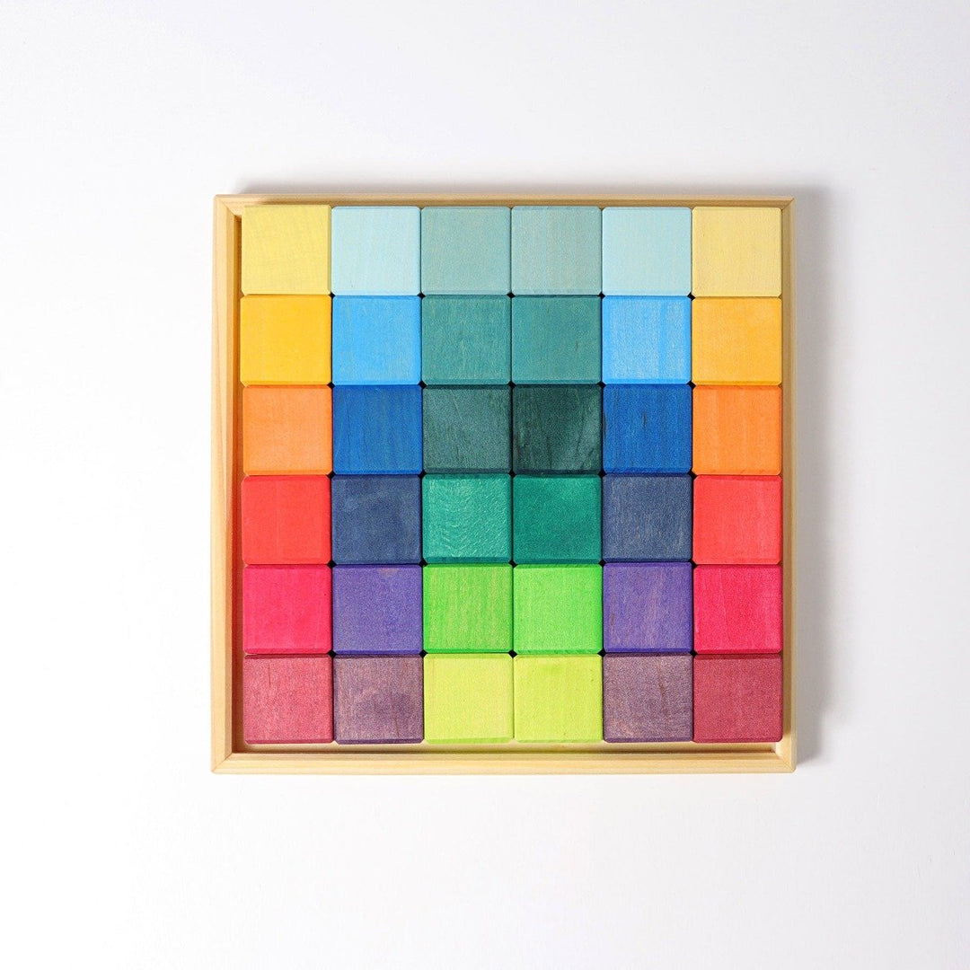 43110 Grimms Rainbow Square Mosaic 36 pieces