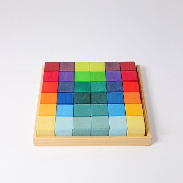 43110 Grimms Rainbow Square Mosaic 36 pieces