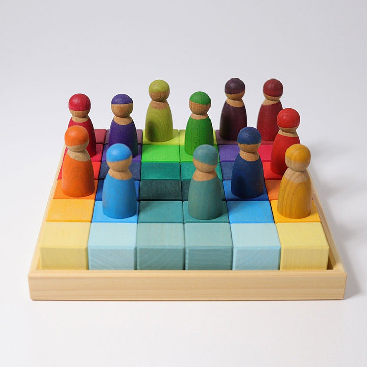 43110 Grimms Rainbow Square Mosaic 36 pieces