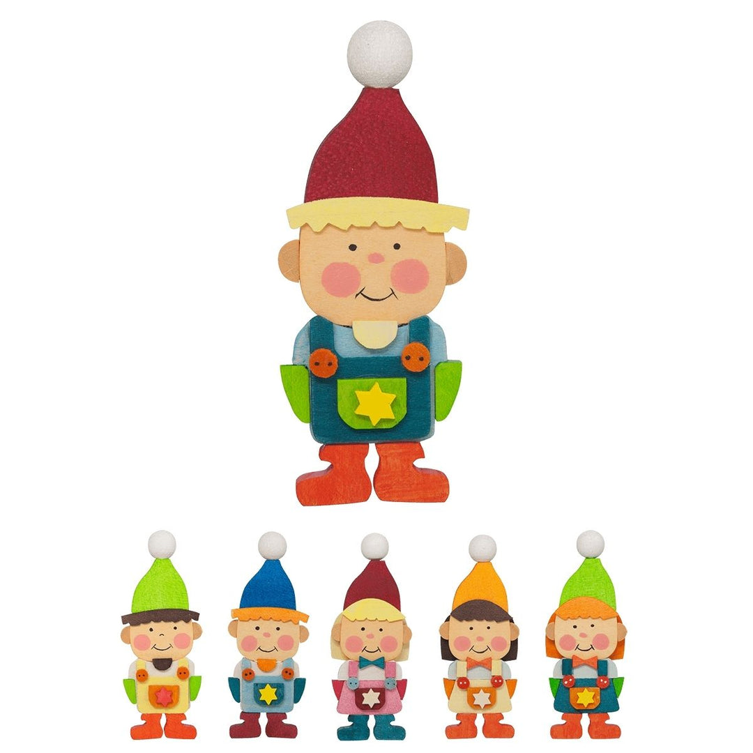 43380 Graupner Christmas Tree Ornament Elves Set of 6 Pieces