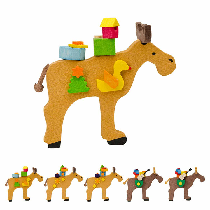 Christmas Tree Ornament - Moose with Toys - Retired Product