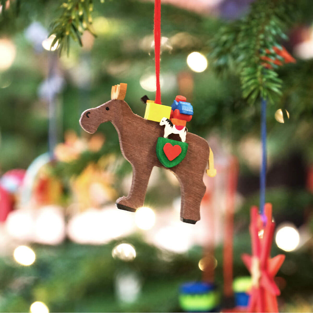 Christmas Tree Ornament - Moose with Toys - Retired Product