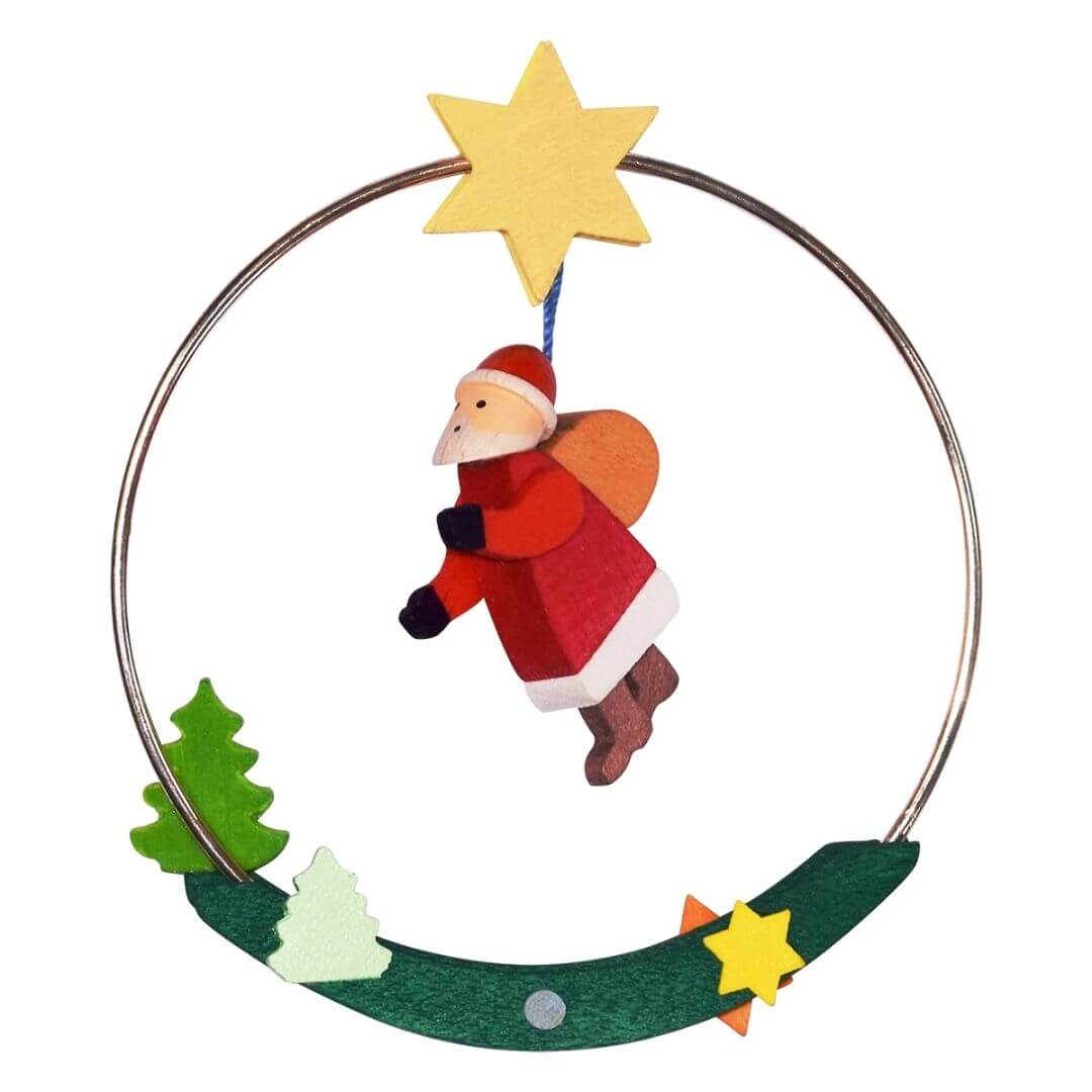 49420 Graupner Christmas Tree Ornament Ring with Santa Claus