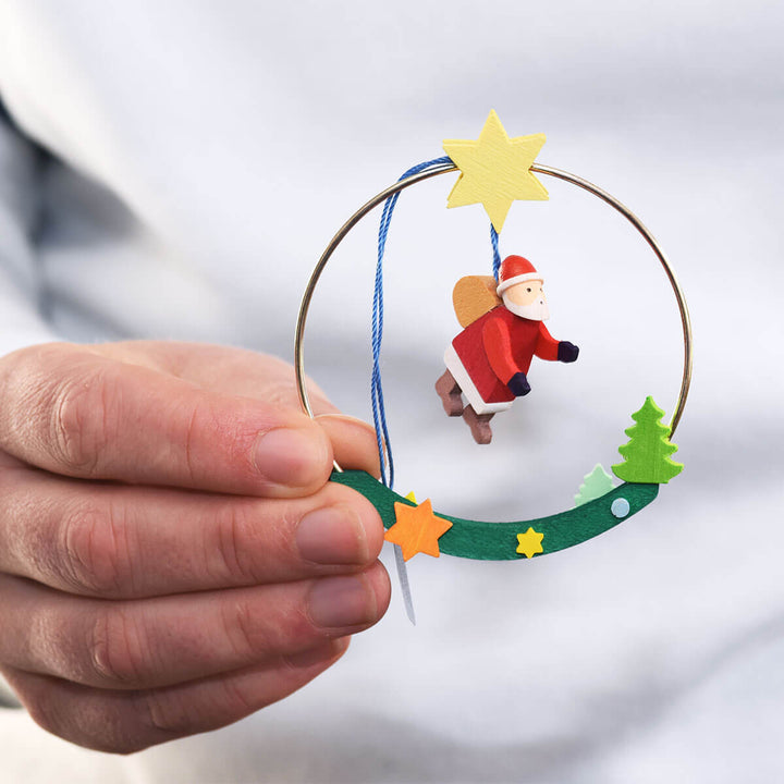49420 Graupner Christmas Tree Ornament Ring with Santa Claus