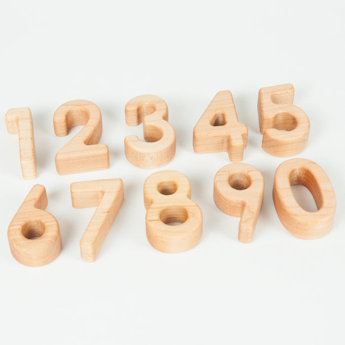 Simple Block Numbers 0 From Jennifer 0-9 Number Blocks Maple in Australia โ Oskar's Wooden Ark