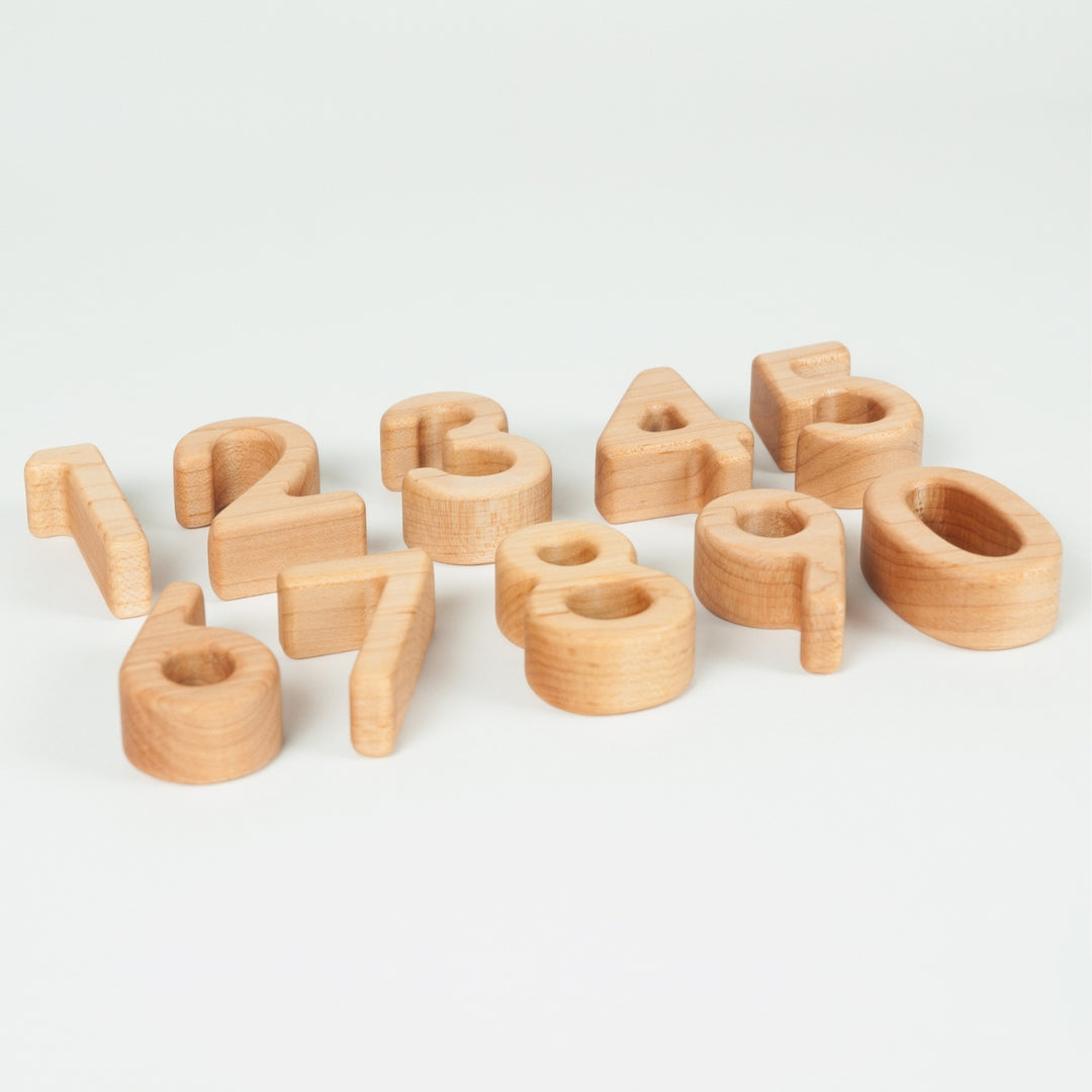 TFJ-4104 0-9 Maple Number Blocks Treasures From Jennifer