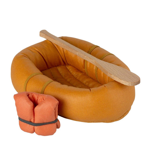 Maileg Mouse Rubber Boat Dusty Yellow 01
