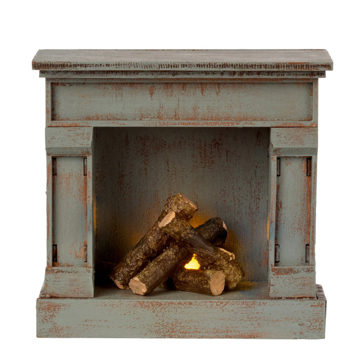 5011200100 Maileg Miniature Fireplace Vintage Blue
