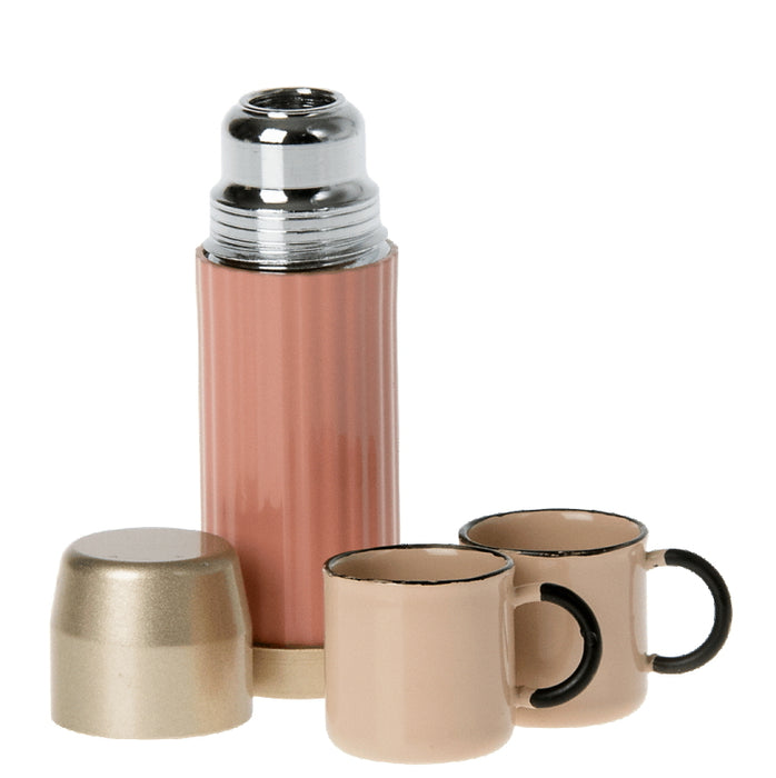 5011211401 Maileg Miniature Thermos and Cups Coral