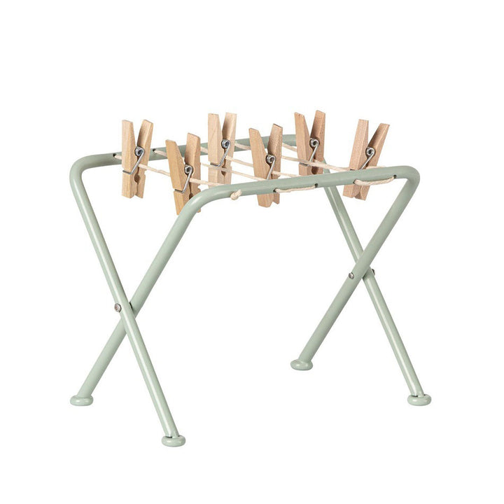 Maileg Miniature Mint Drying Rack with Pegs from Australia