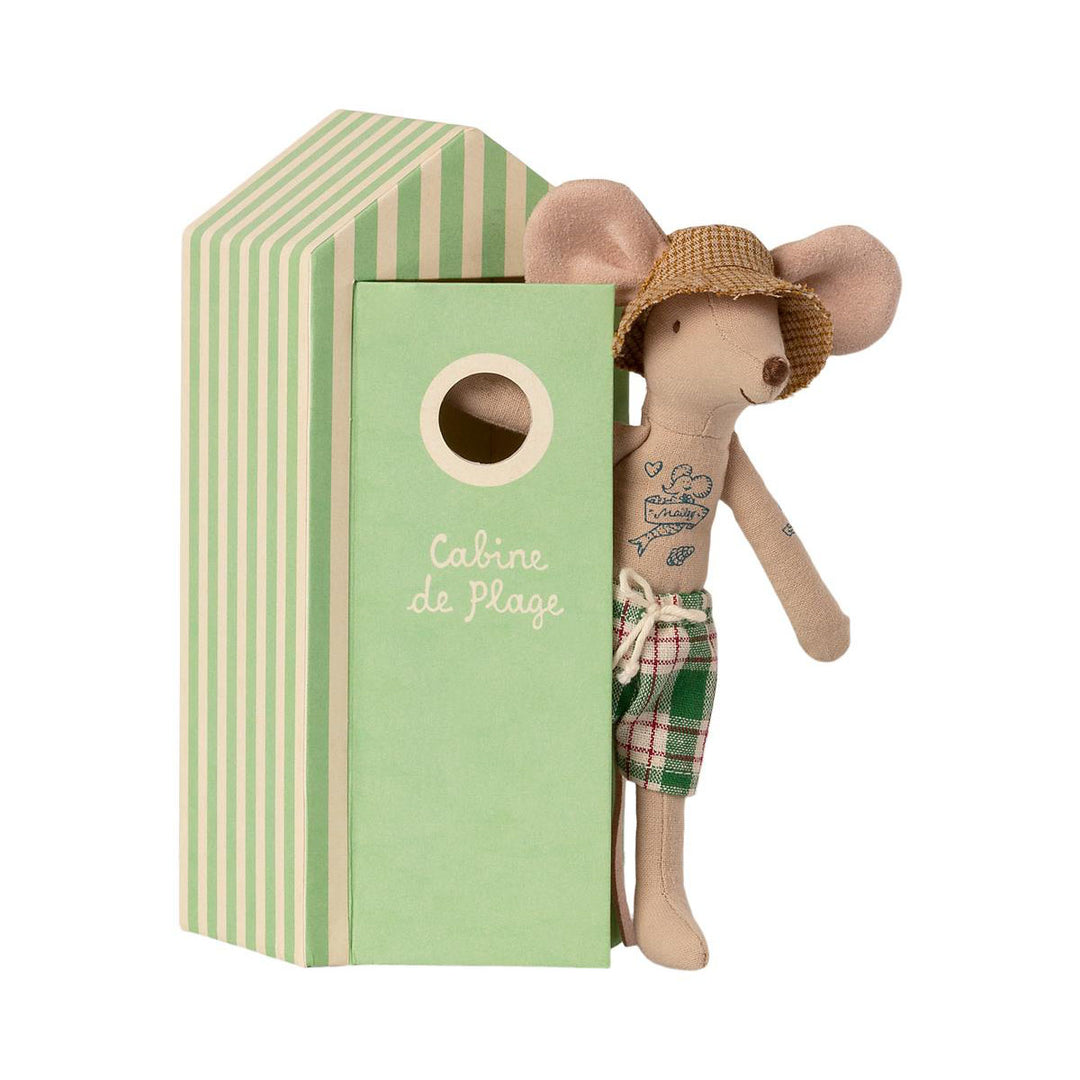 Maileg Dad Beach Mouse in Cabin 01