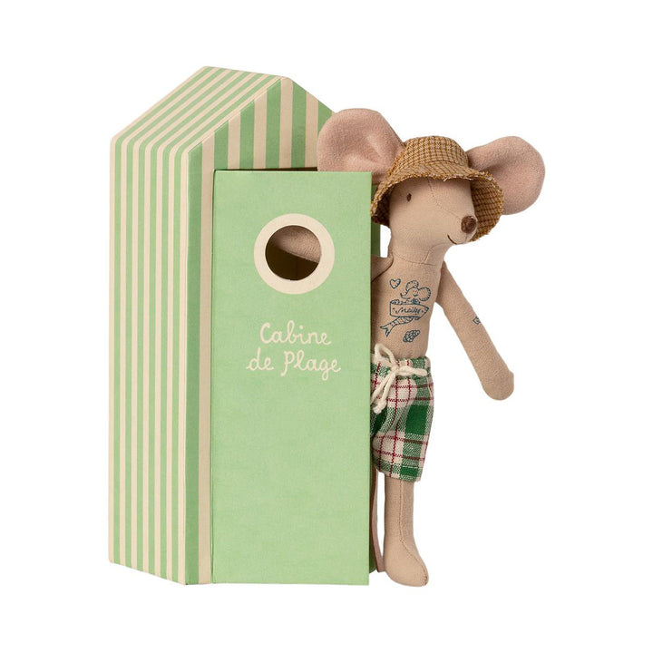 Maileg Dad Beach Mouse in Cabin 01