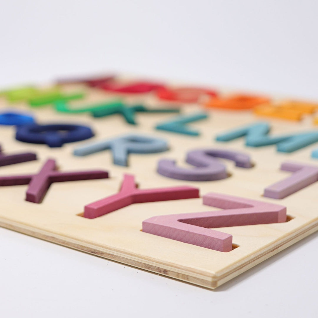 60360 Grimm's Wooden ABC Game in frame