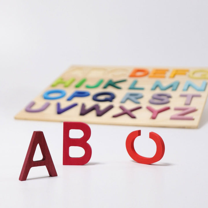 60360 Grimm's Wooden ABC Game in frame