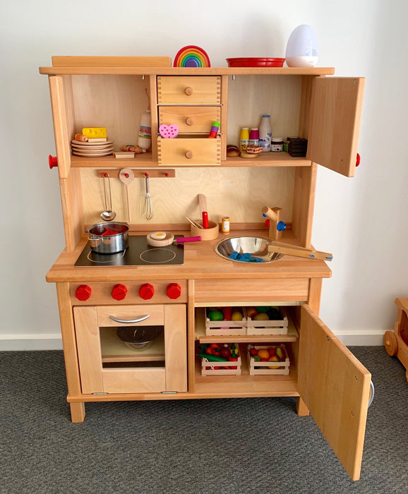 70428828 Gluckskafer Play Kitchen with Upper Cupboard