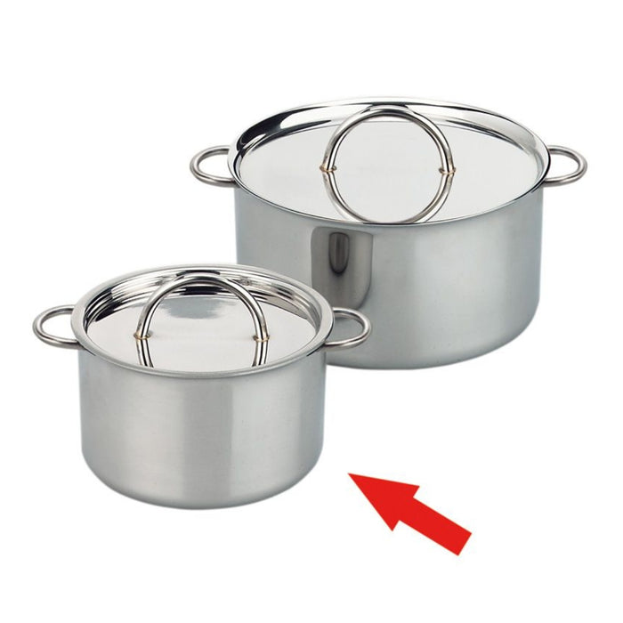 70430300 Gluckskafer Stainless Steel Pot with Steel Lid 9cm