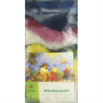 70446000 Gluckskafer Plant Dyed Wool Fleece (Marchenwolle) 50g pk of 15 Assorted Colours