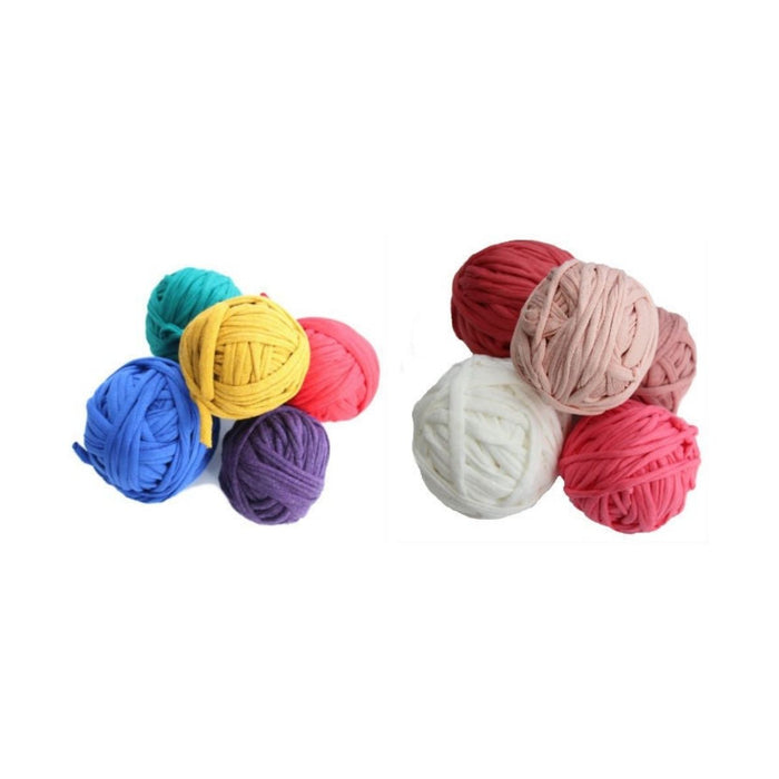 70600060 70600050 Recycled Cotton T-Shirt Yarn 5x25mtrs Primary Colours and Pastel Colours