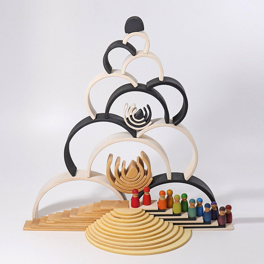93050 Grimms Large Monochrome Tunnel 12 pieces