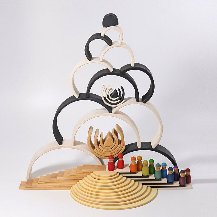 93050 Grimms Large Monochrome Tunnel 12 pieces