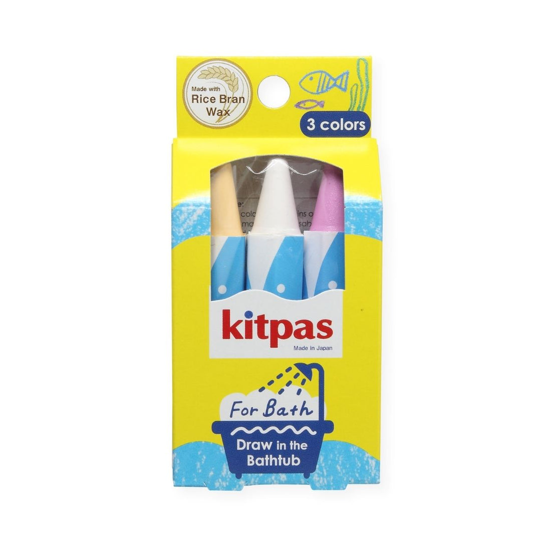 B-FB3C-S Kitpas Rice bran Wax Bath Crayons 3 Colors  Shell