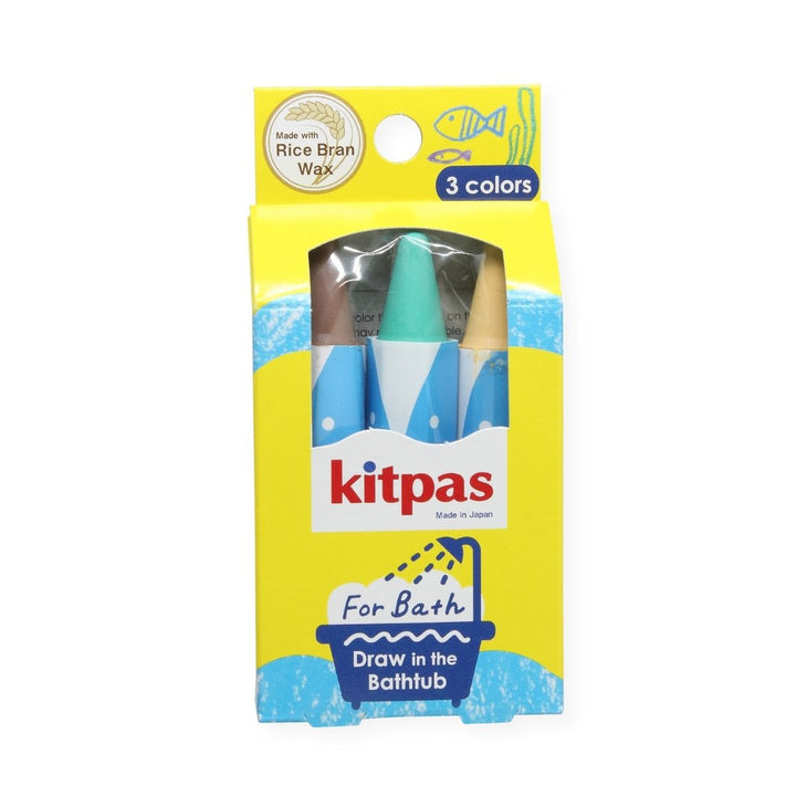 B-FB3C-T Kitpas Rice bran Wax Bath Crayons 3 Colors Turtle