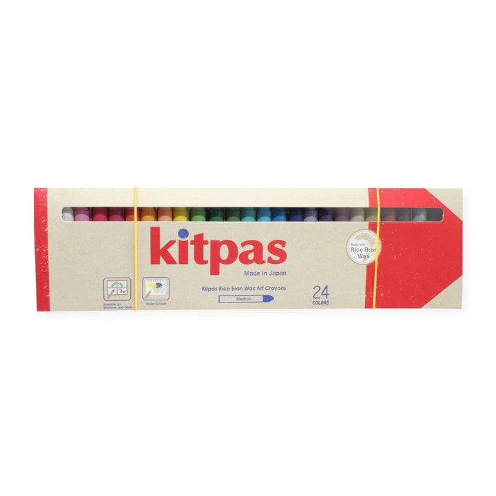 B-KMRW-24C Kitpas Rice Bran Wax Art Crayons 24 colours
