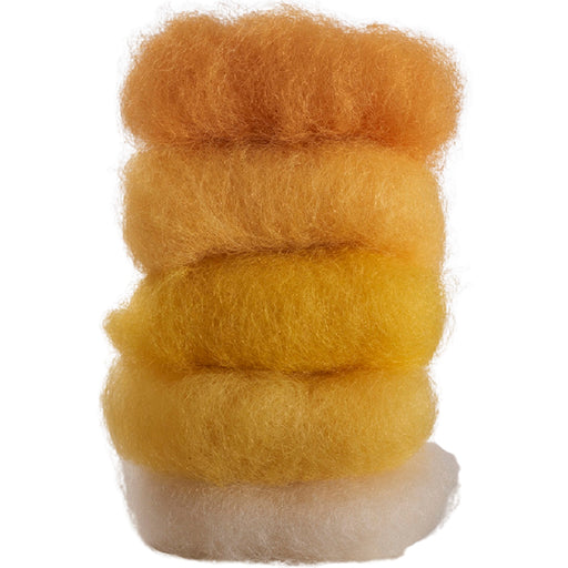 70446031 Gluckskafer Plant Dyed Wool Fleece Mixed Yellow Tones 50g