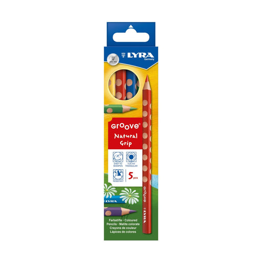 L3811050 LYRA Groove Coloured Pencils - 5 Pencil Pack
