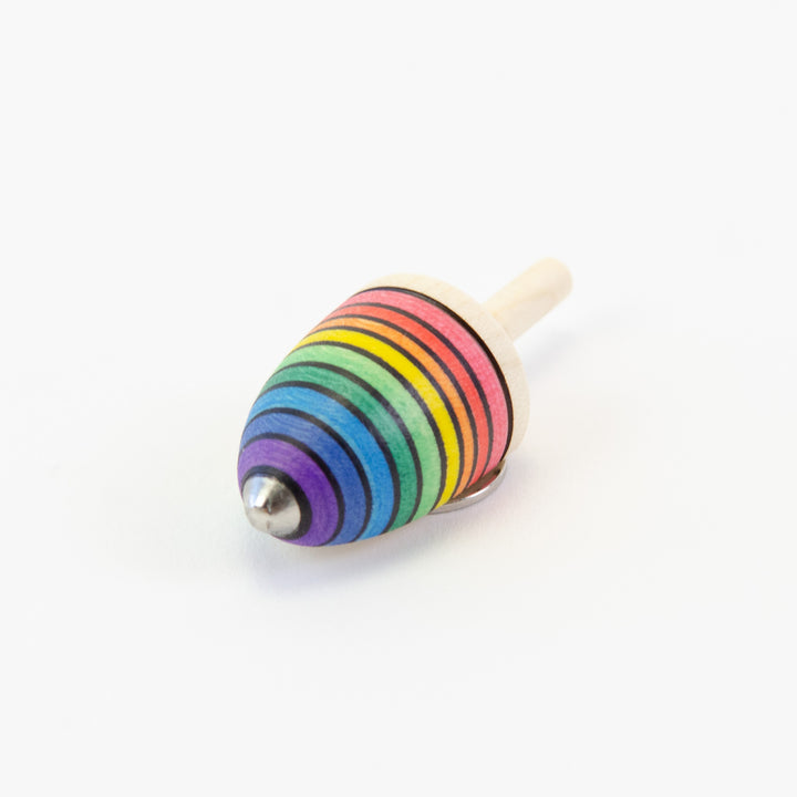 Wooden Spinning Top with Magnet - Thunderbolt