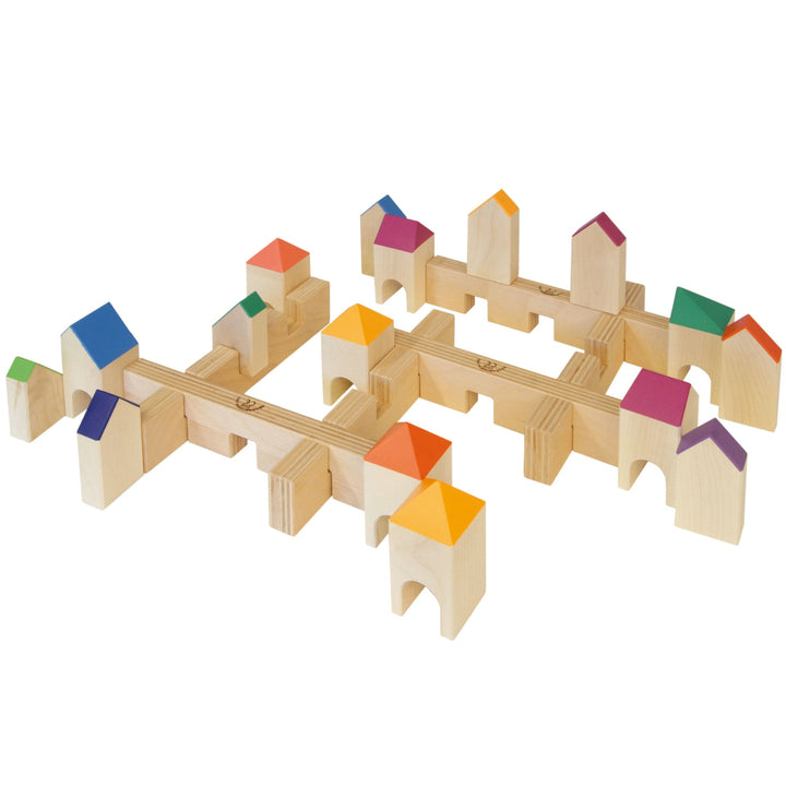 Regenbogenland Knights Castle - Premium Interlocking Wooden Construction Set - Australia