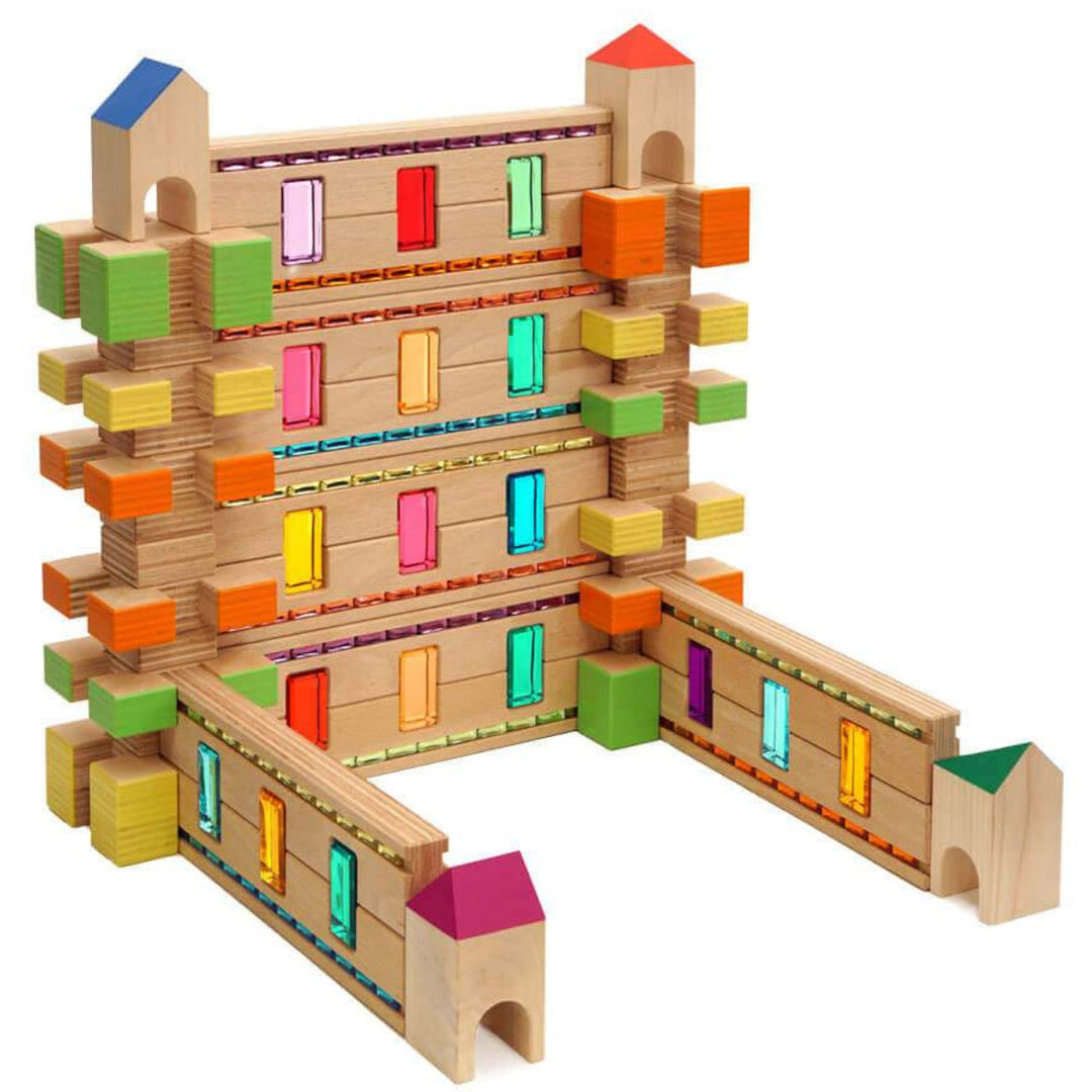 Regenbogenland Light Slats - Premium Interlocking Wooden Construction Set - Australia