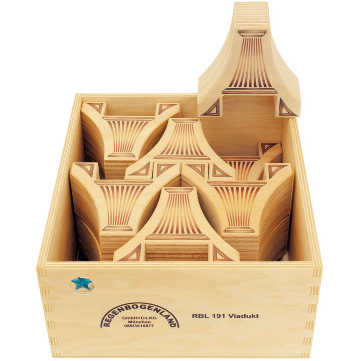Regenbogenland Viaduct - Premium Interlocking Wooden Construction Set - Australia