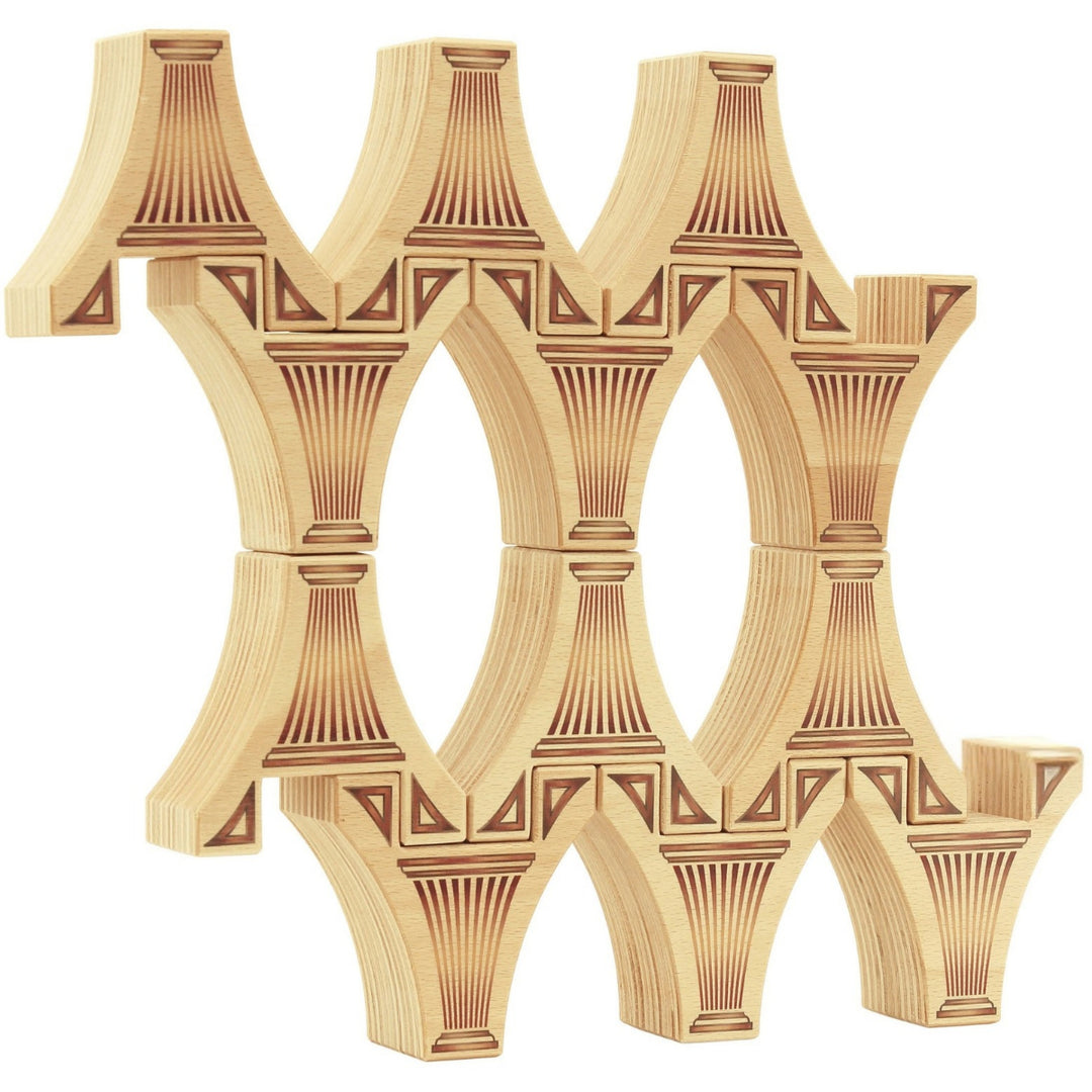 Regenbogenland Viaduct - Premium Interlocking Wooden Construction Set - Australia