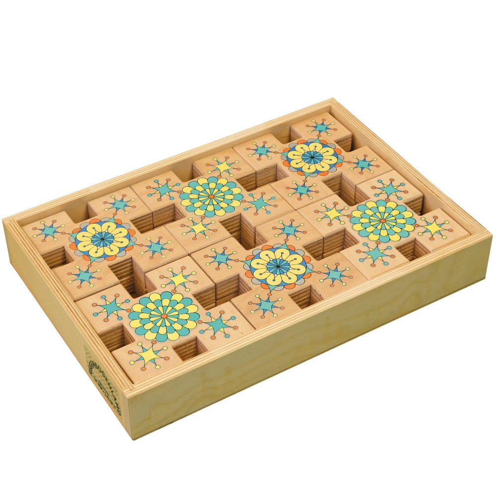 Regenbogenland Mandalas - Premium Interlocking Wooden Construction Set - Australia