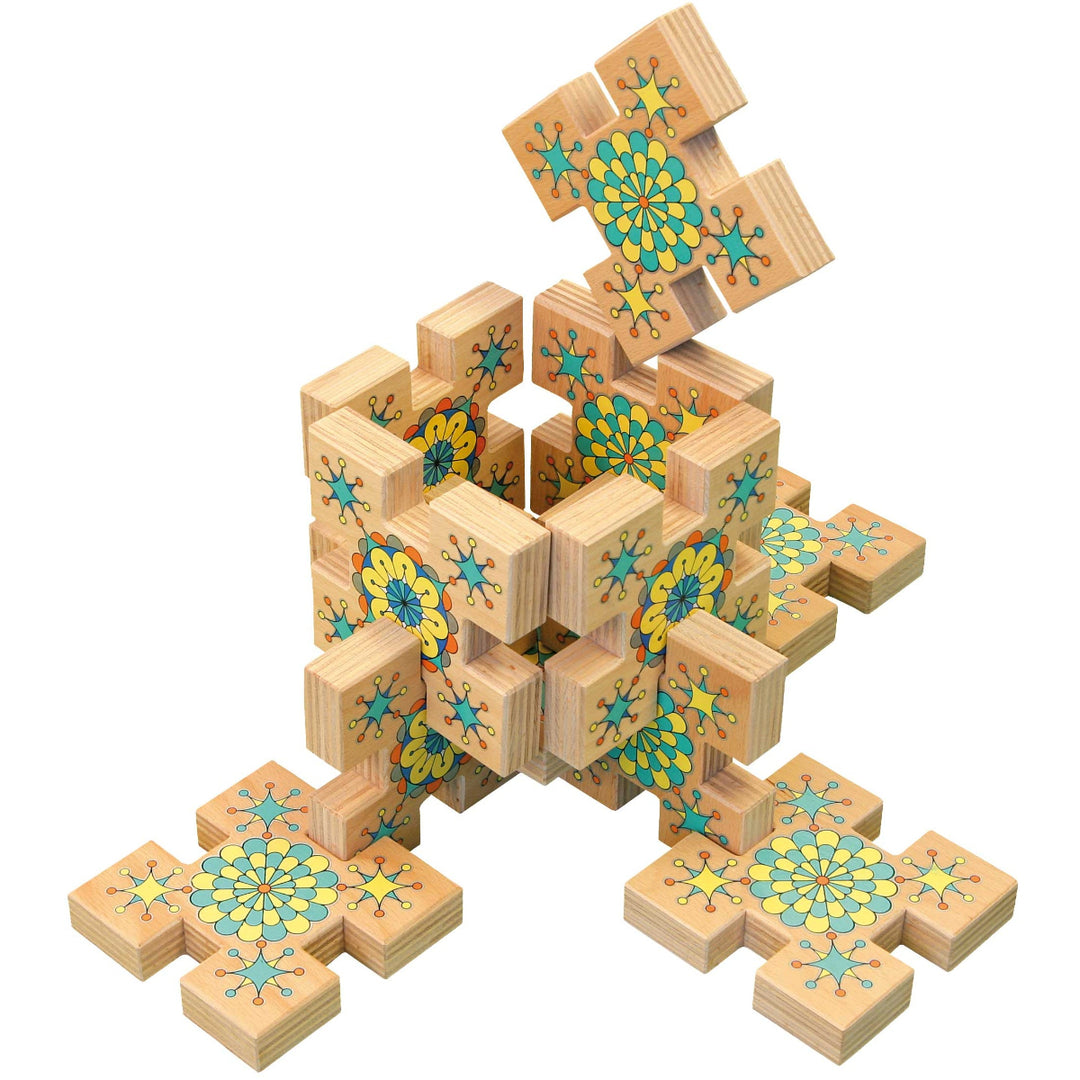 Regenbogenland Mandalas - Premium Interlocking Wooden Construction Set - Australia