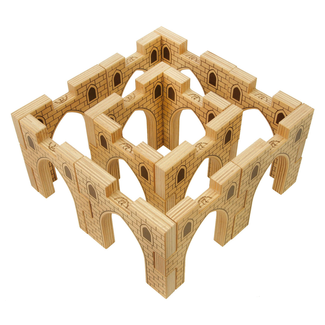 Regenbogenland Arcades - Premium Interlocking Wooden Construction Set - Australia