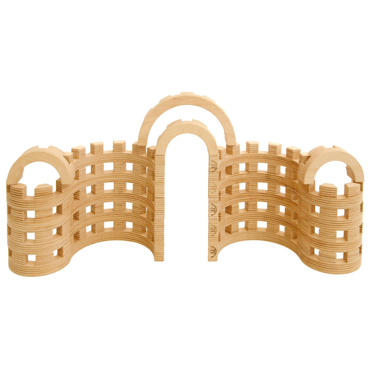 Regenbogenland Premium Interlocking Wooden Construction Set - Australia