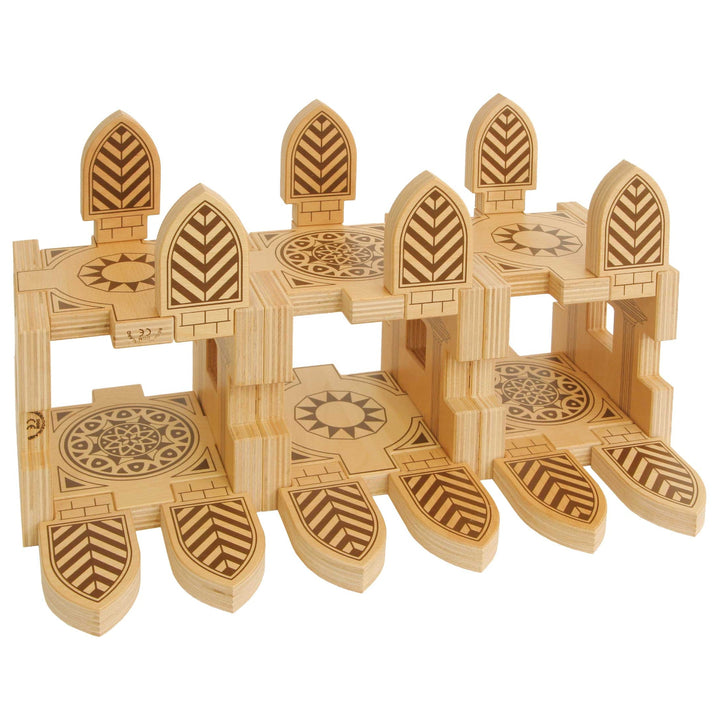 Regenbogenland Acropolis - Premium Interlocking Wooden Construction Set - Australia