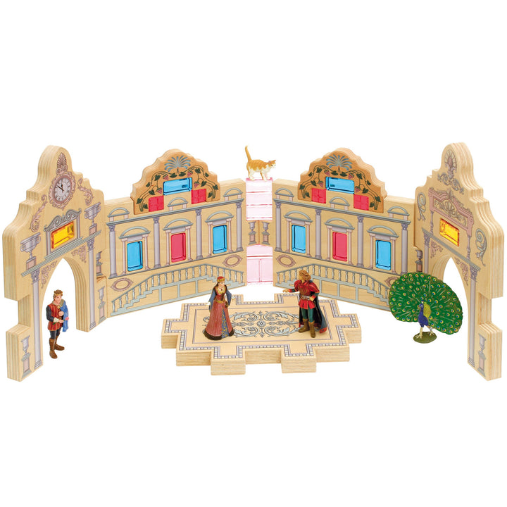 RBL-216 Regenbogenland Wooden block set Royal palace 02