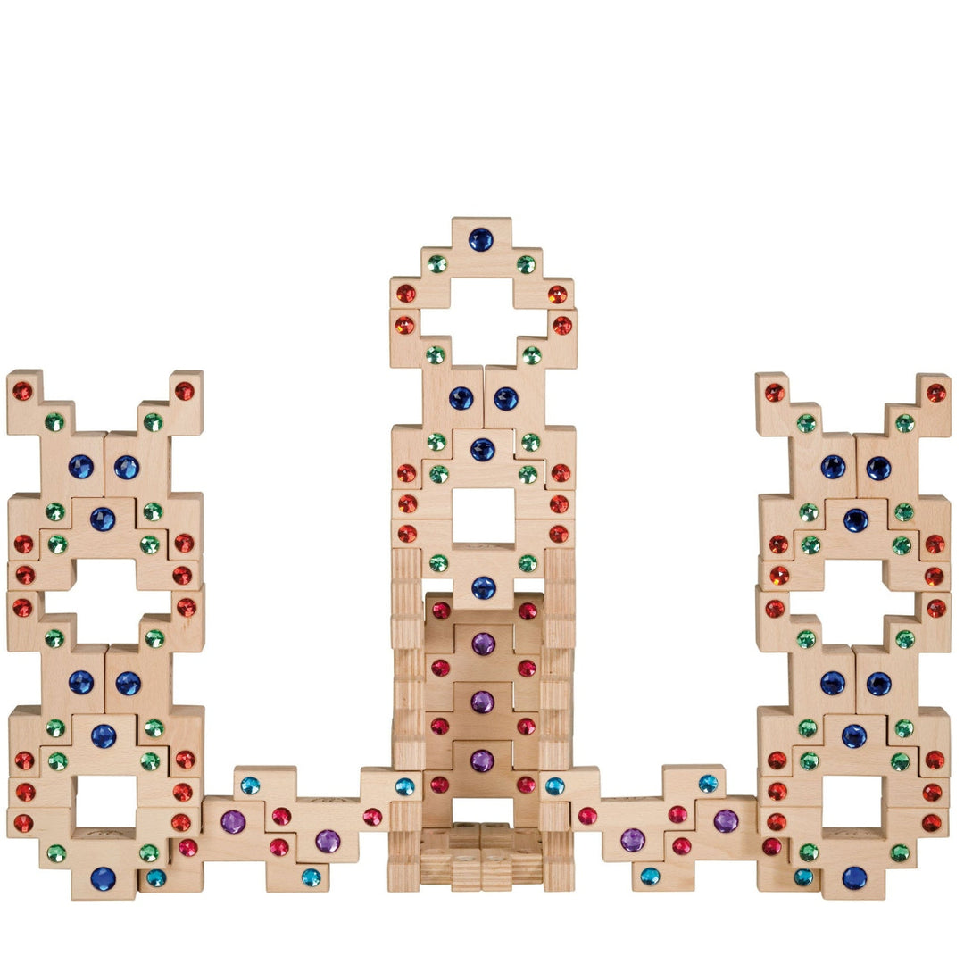 Regenbogenland Stairway to Heaven - Premium Interlocking Wooden Construction Set - Australia