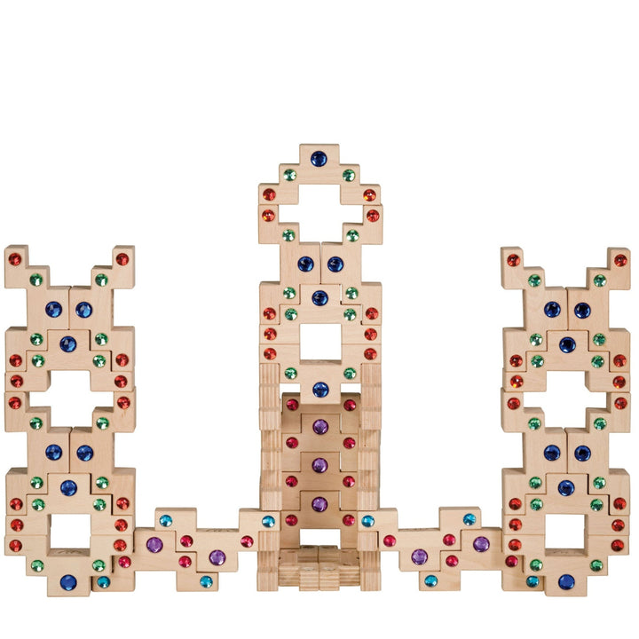 Regenbogenland Stairway to Heaven - Premium Interlocking Wooden Construction Set - Australia