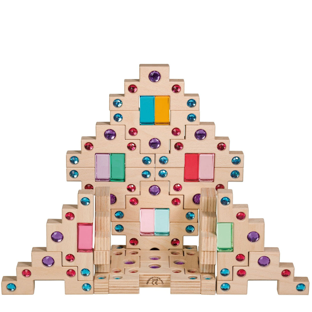 Regenbogenland Stairway to Heaven - Premium Interlocking Wooden Construction Set - Australia