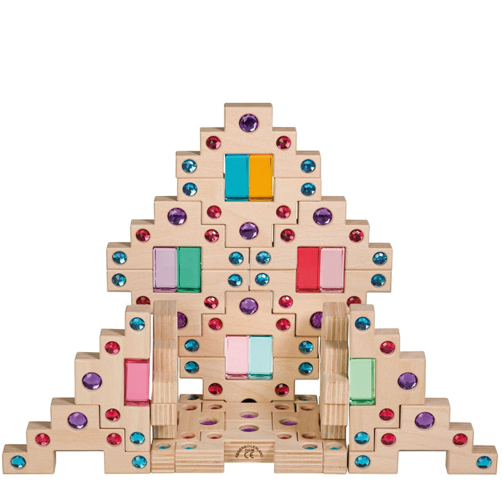 Regenbogenland Stairway to Heaven - Premium Interlocking Wooden Construction Set - Australia